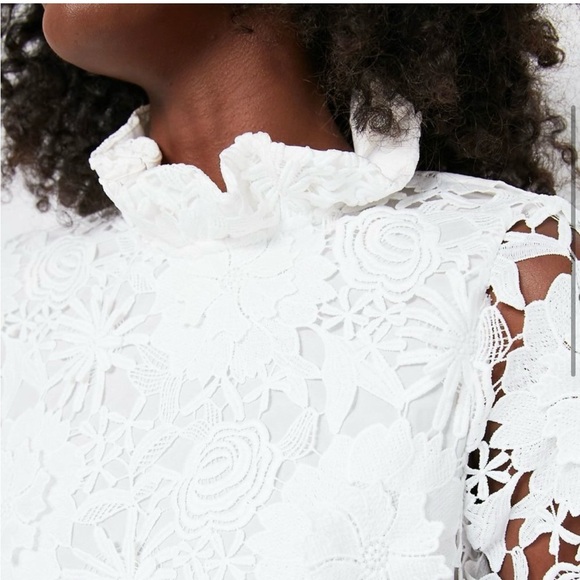 Tuckernuck |  Blanc Guipure Lace Daphne Preppy Mini Dress Size XXS - Picture 3 of 7